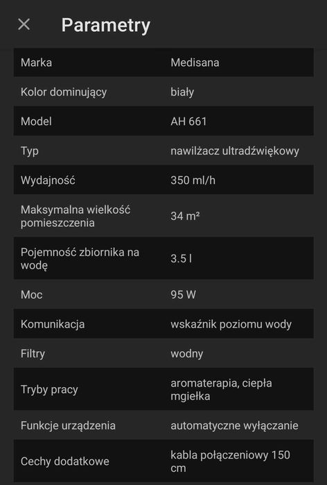 Medisan ah661 Nawilżacz powietrza