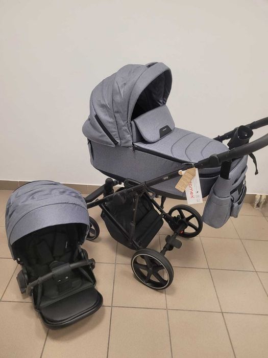 [OUTLET] Adamex Zico New Wózek Głęboko-Spacerowy 2w1 Szary TK-60