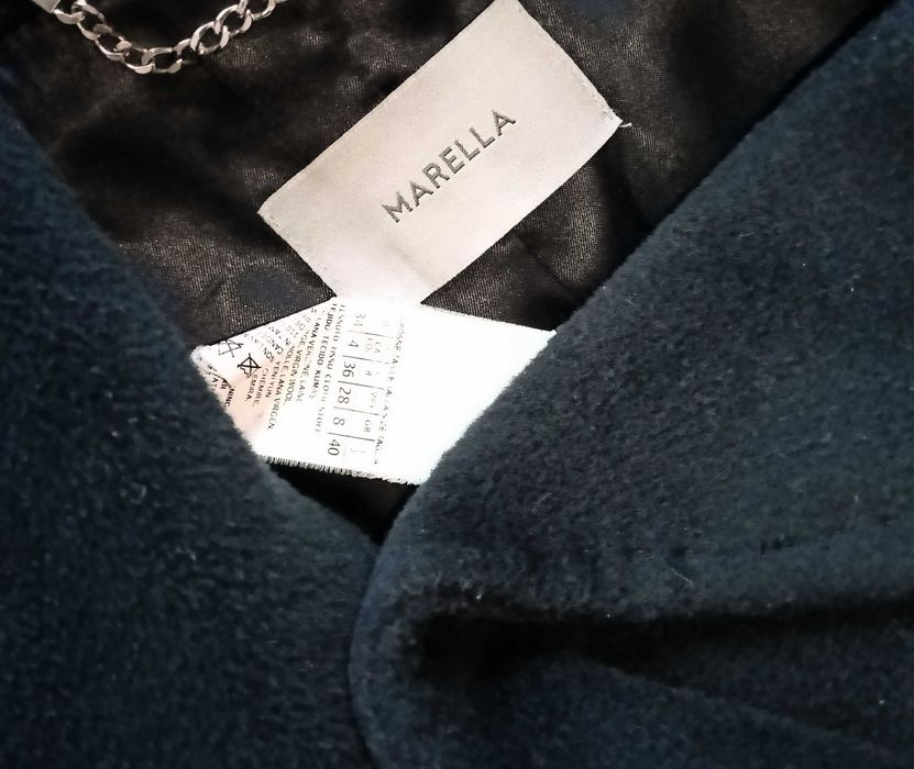 Max Mara flauszowy klasyczny płaszcz S