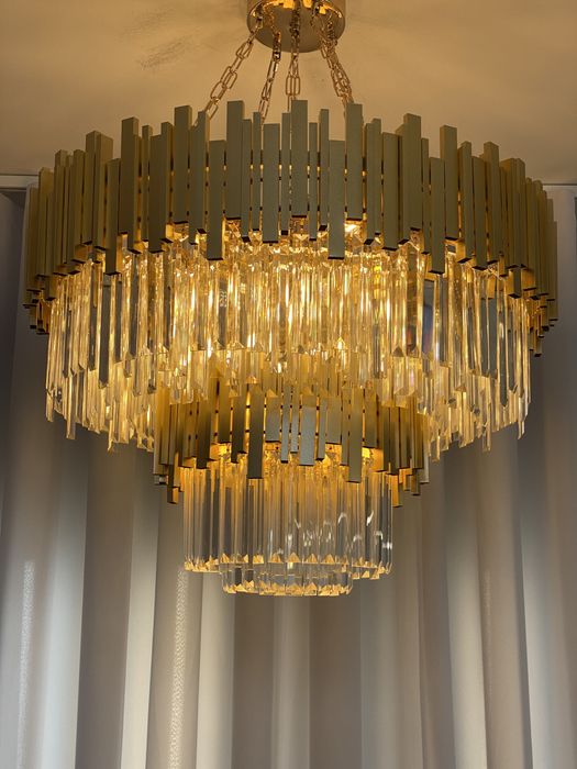Lustre grande de cristal diâmetro 90cm