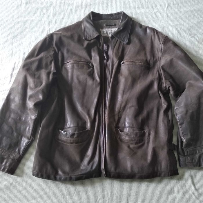 Casaco vintage em pele XXL