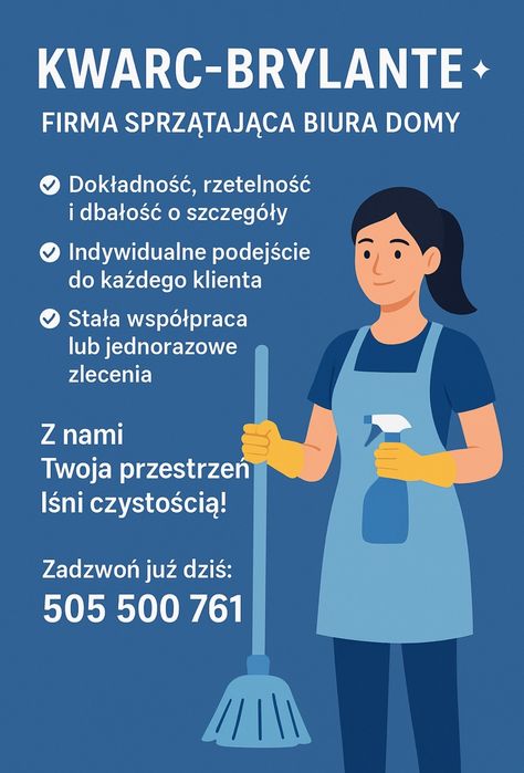 Sprzątanie domów, sprzatanie biur