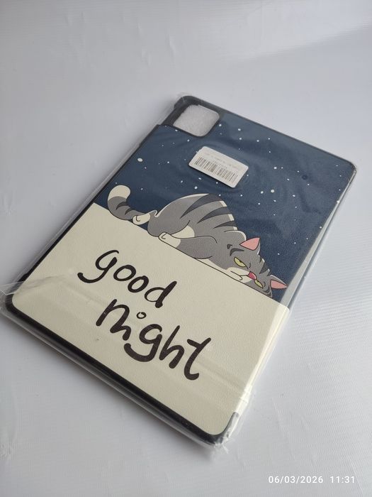 Capa iPad 13 polegadas gato good night