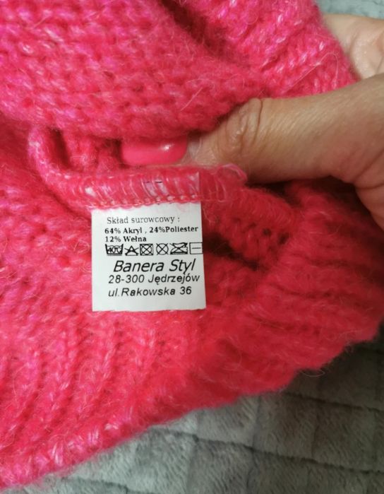 Nowy sweterek oversize fuksja