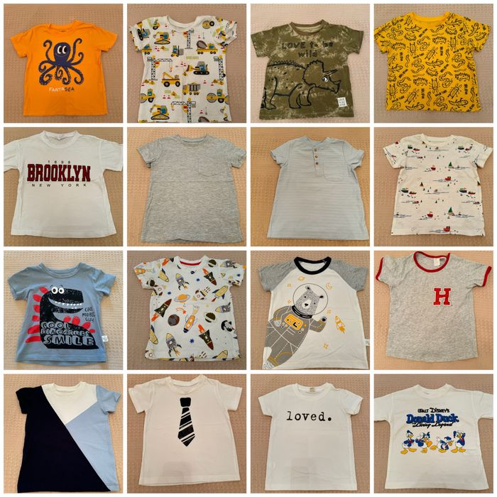 Футболки з класними принтами. 18-24міс та 24-36міс, зріст 92-98