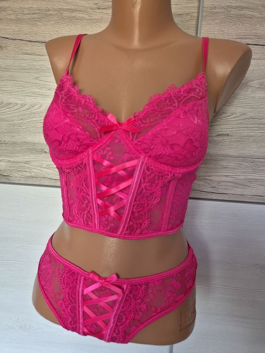 Komplet bielizny koronkowej S