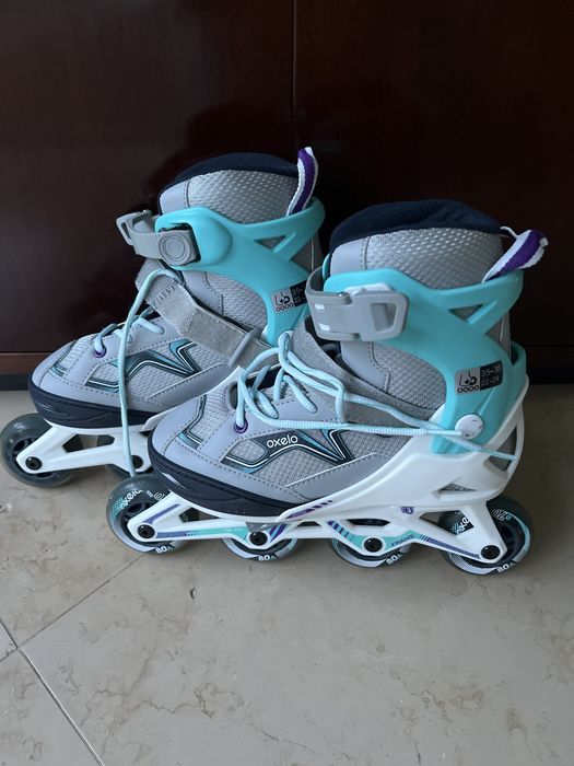 Kit patins em linha (tam 35-38), saco e capacete