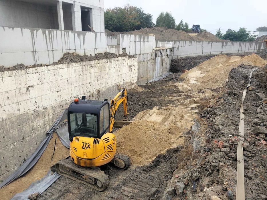 Wynajem minikoparki 3t Koparka JCB 3 tony Najem Wypożyczalnia sprzętu