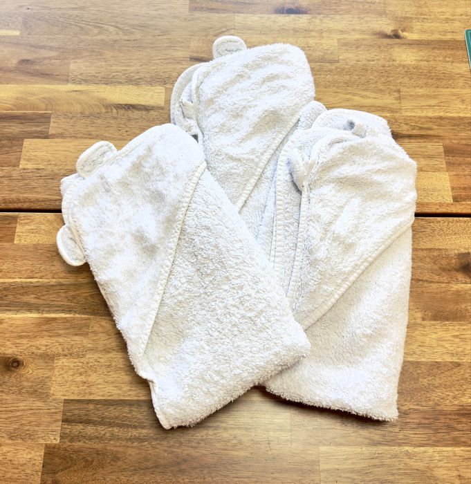 Lote 3  toalhas de banho de bebe