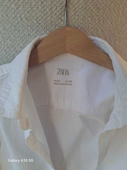 Zara Koszula biała chłopięca 128 cm