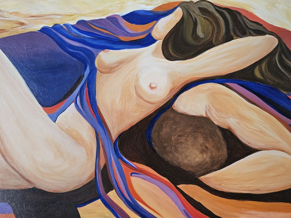 Tela pintada à mão 140x60