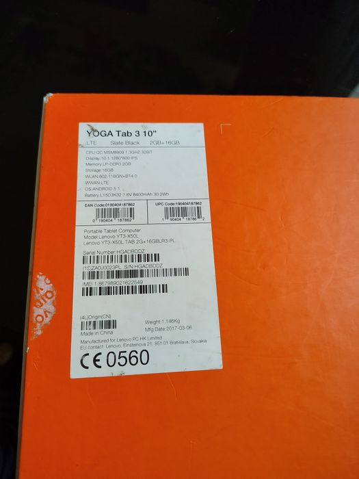 Tablet Lenovo yoga