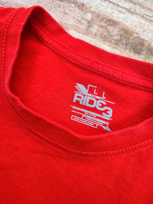 Koszulka Ride3 skate streetwear retro czerwona hookups r. L