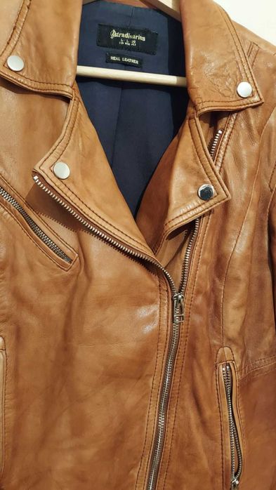 Blusão biker pele verdadeira