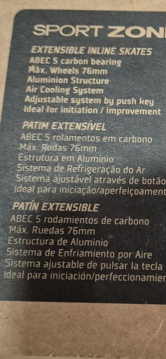 Patins em linha extensíveis Urban 5 (Tamanho 37-40) - Sport Zone
