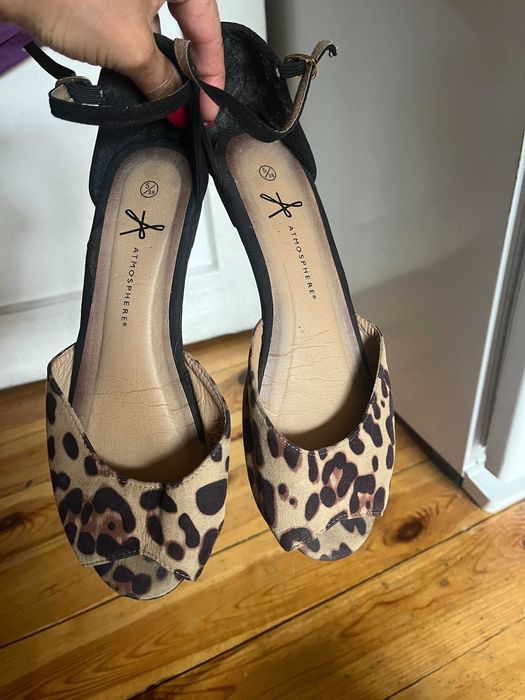 Balerinki, sandałki, czółenka panterka, 38, Atmosphere