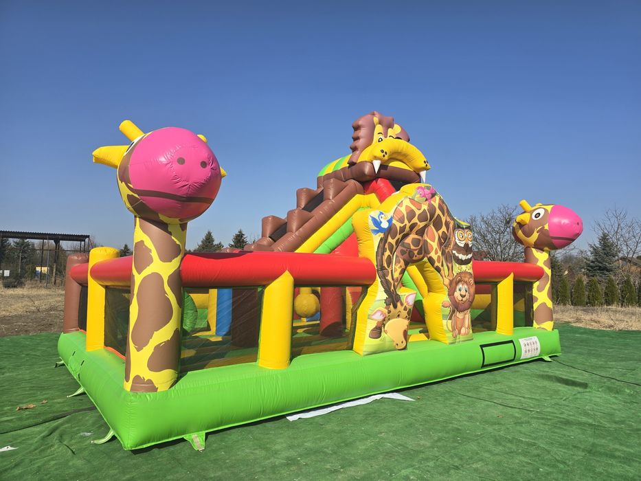 Plac Zabaw dmuchana zjeżdżalnia dmuchańce dmuchaniec tor przeszkód