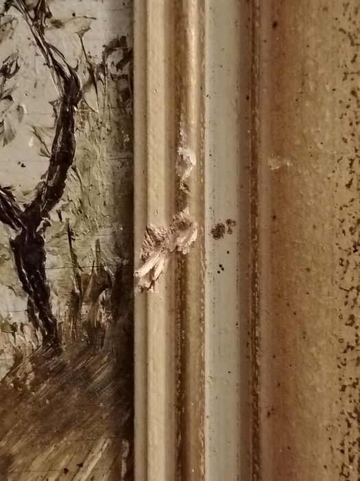 Pintura a óleo em platex anos 40