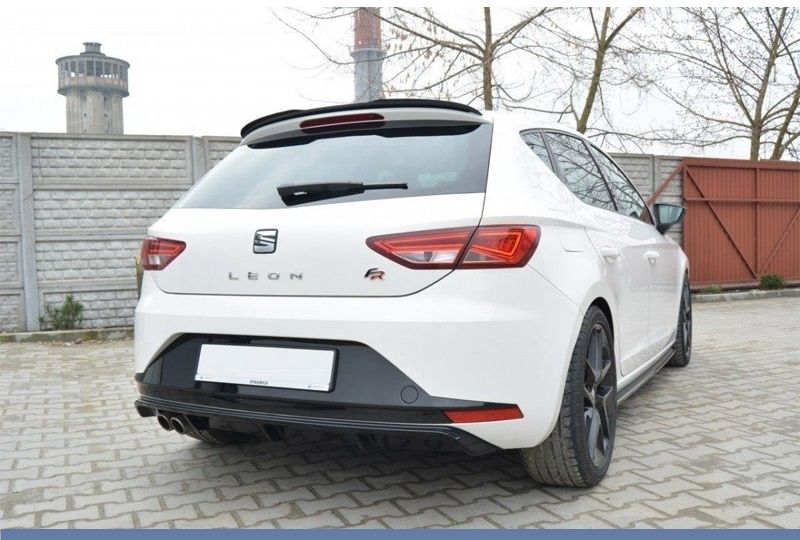 DIFUSOR TRASEIRO SEAT LEON 5F 2013-2016 PRETO FOSCO
