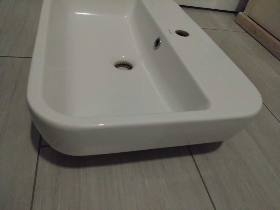 Umywalka Cersanit caspia square 60 nablatowa