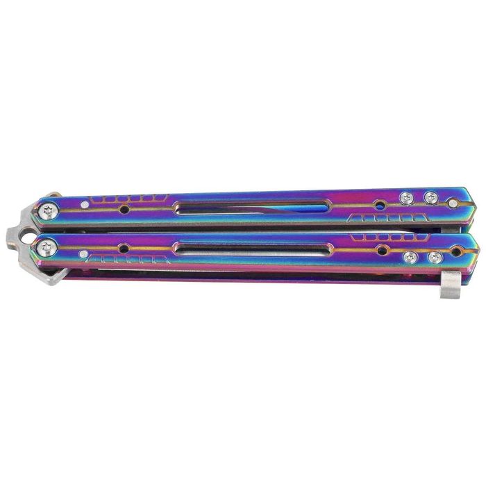 Nóż Third Decor Habitat Balisong Rainbow Titanium Stainless SteelSatin