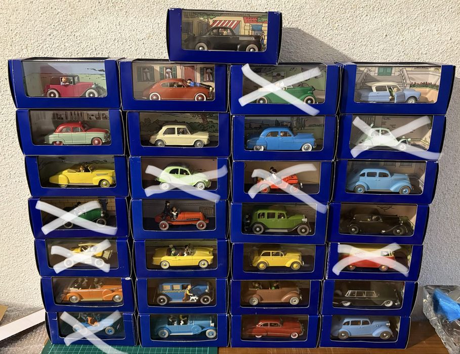 Miniaturas 1/43 Os carros do Tintin - 61 Modelos diferentes
