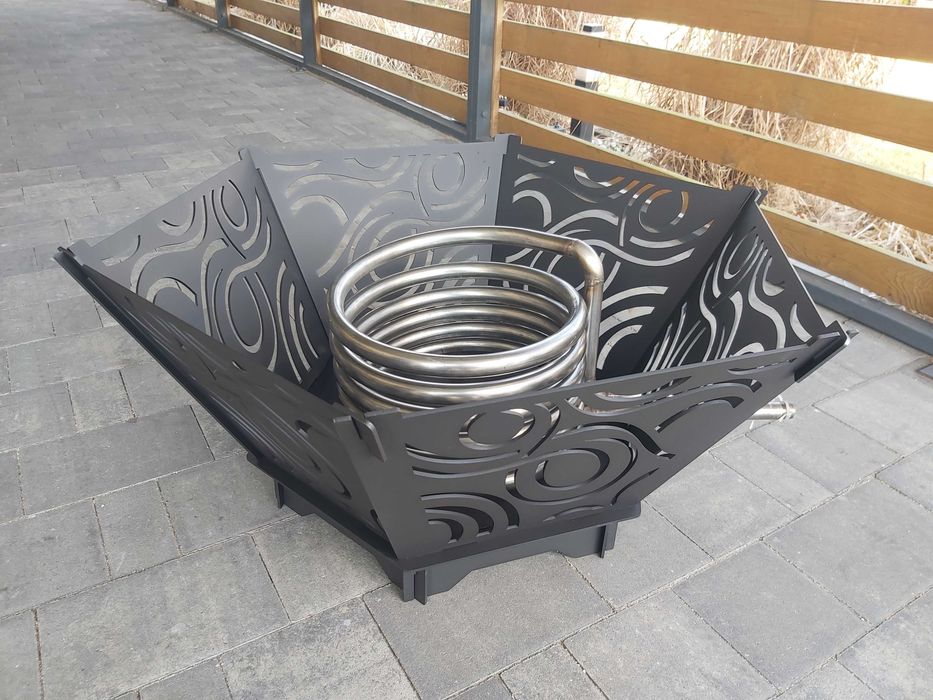 Palenisko z funkcją grzania wody do jacuzzi basenu  bani + grill