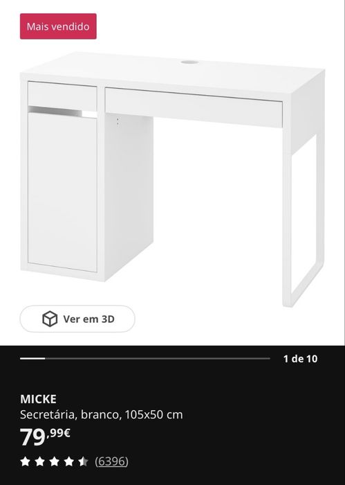 Secretaria + quadro Ikea