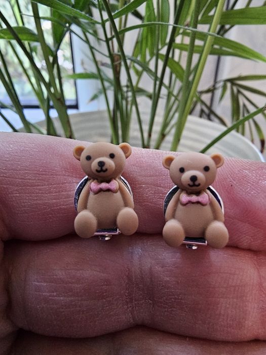 Klipsy dla dziewczynki misie handmade