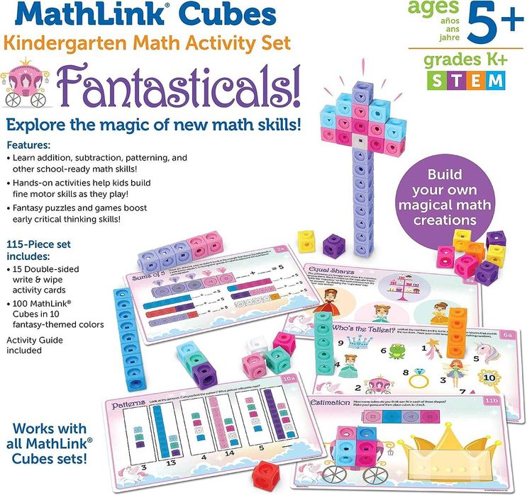Математичний набір  MathLink Cubes,115 елементів Learning Resource