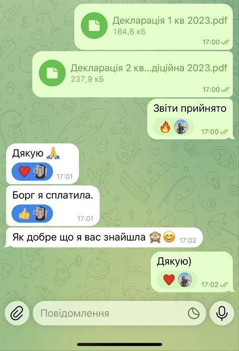 Бухгалтер ФОП 1 2 3 групи Звіти Супровід Консультація Каса Ведення: