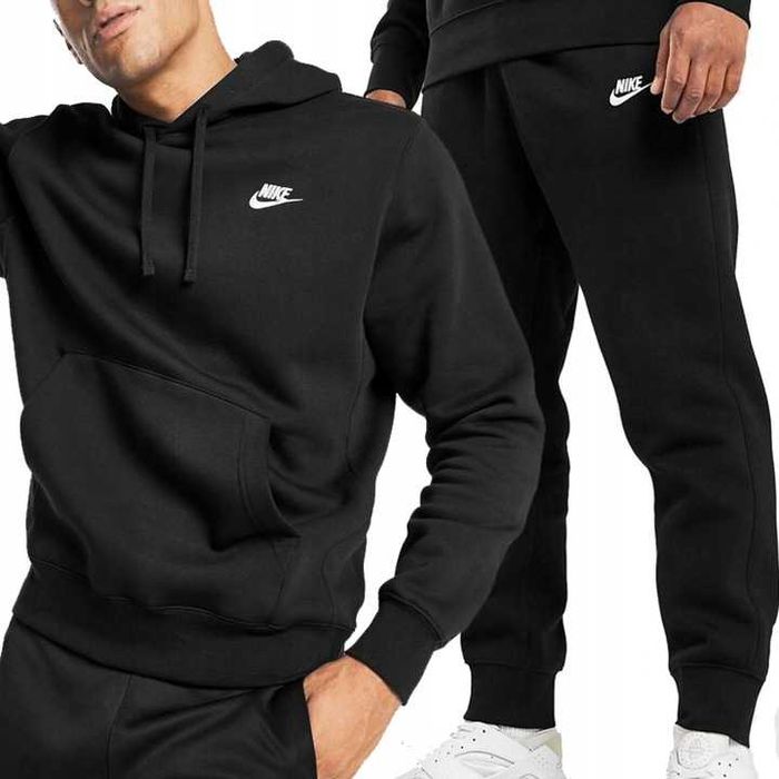 Nike czarny komplet dresowy męski ocieplany dres klasyczny XXL