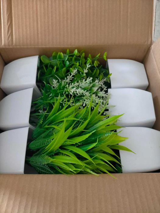 Sztuczne kwiaty z doniczkami 6 szt. zestaw roślin sztucznych