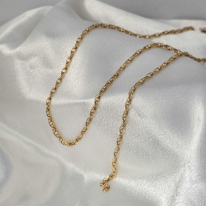 Złoty, elegancki, ankier naszyjnik pr.585