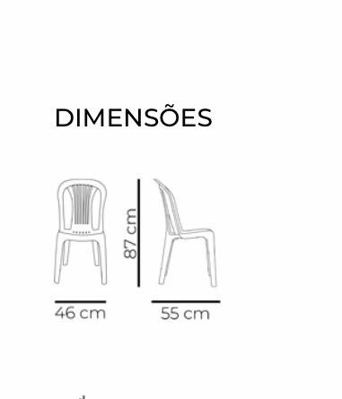 Cadeiras de plástico