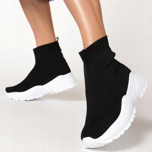 Czarno-Białe Sneakersy***R-39