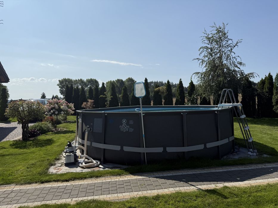 Basen stelażowy pompa piaskowa DUŻY 122 cm x  488 cm