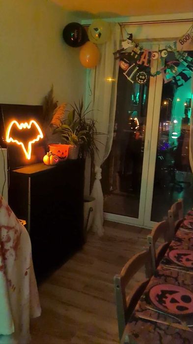 Neon halloweenowy Nietoperz
