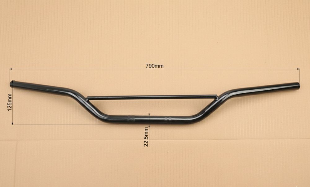 Кермо мото руль d-22mm, L790mm, h-100mm, сталь, з перемичкою