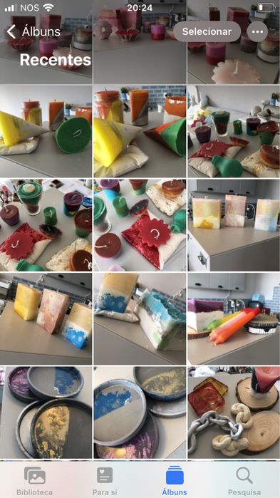 Velas com  essencias