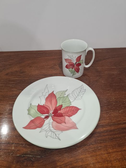 Spal prato e caneca Flor de Natal
