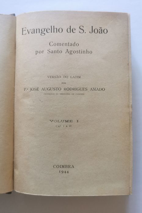 SANTO AGOSTINHO - Evangelho de S. João (comentado) - Coleção completa em 5 VOLUMES