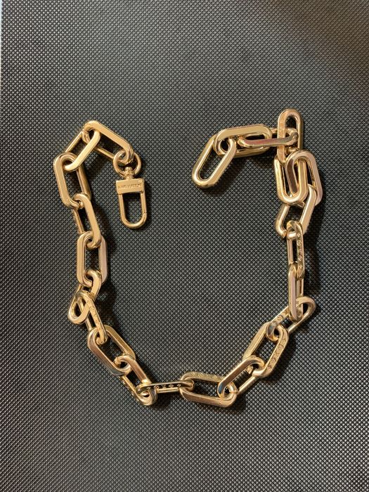 Мужская массивная цепь Louis Vuitton Monogram Chain Gold (303г / 60см)