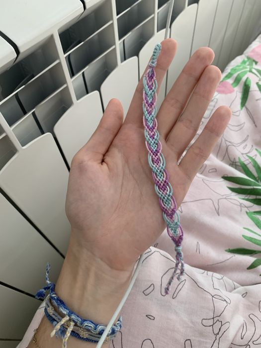 Bransoletka przyjaźni z muliny LISTEK KŁOS handmade