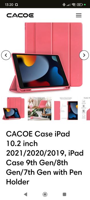 Capa para ipad, geração iPad 7, 8 e 9