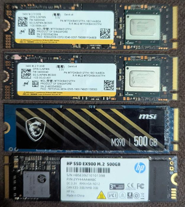 SSD M2 2280 NVME-SatA3  256-512gb
