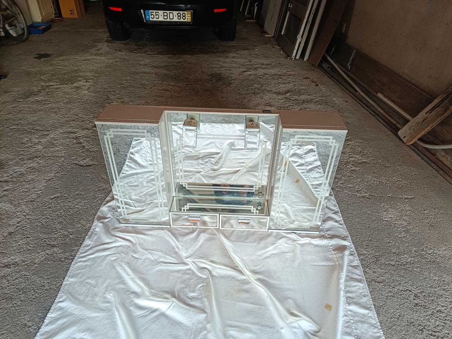 Armário WC com espelho [Cinza/Cinzento]