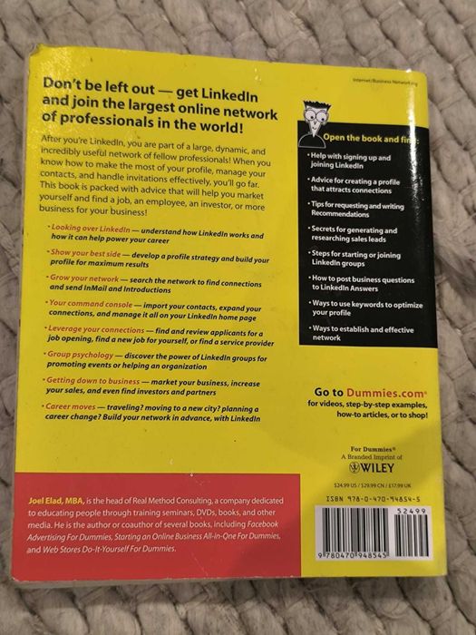 Livro "LinkedIn For Dummies" de Joel Elad