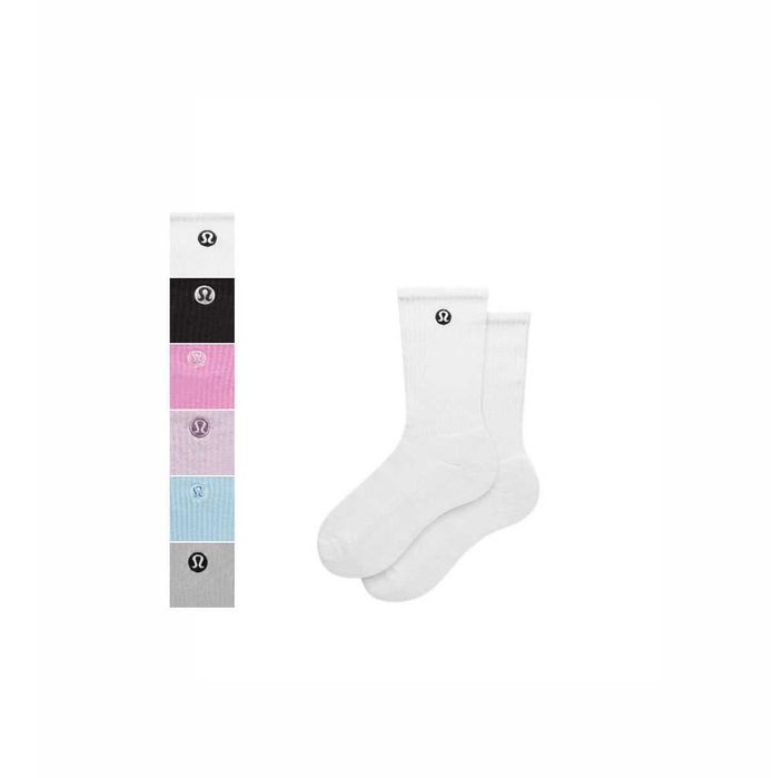 Шкарпетки Lululemon Unisex Daily Essential Crew Socks White \ Black \ Sweet Sorbet \ Lilac Play \ Seafoam \ Light Grey