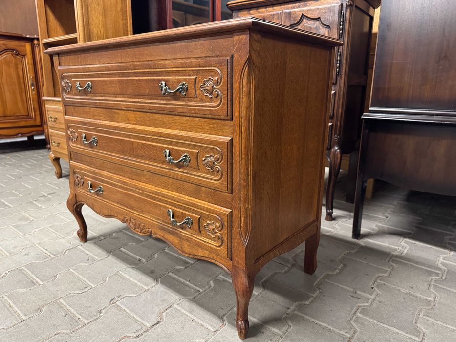 Komoda drewniana w stylu ludwikowskim komoda Ludwik komoda dębowa